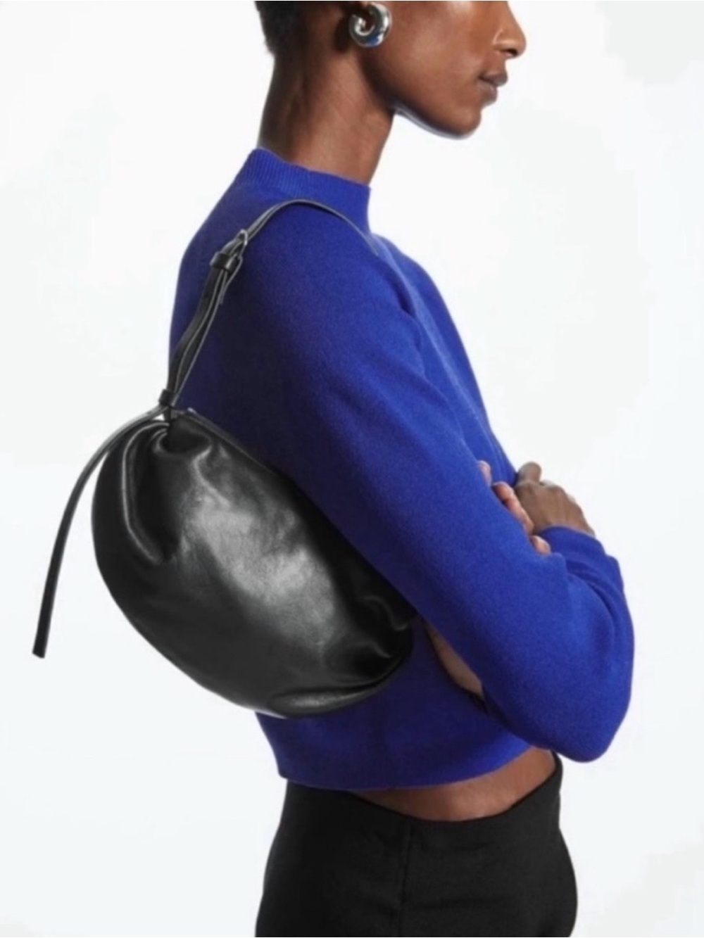 COS Black Leather Mini  Shoulder Bag - Sleek Minimal Design